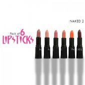 Naked 2 Lipsticks Pack Of 06 With Complementry Gif